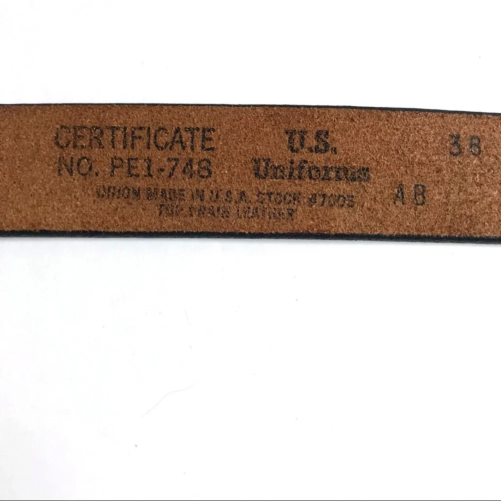 U.S. Uniforms Union Made in USA Black Belt 38